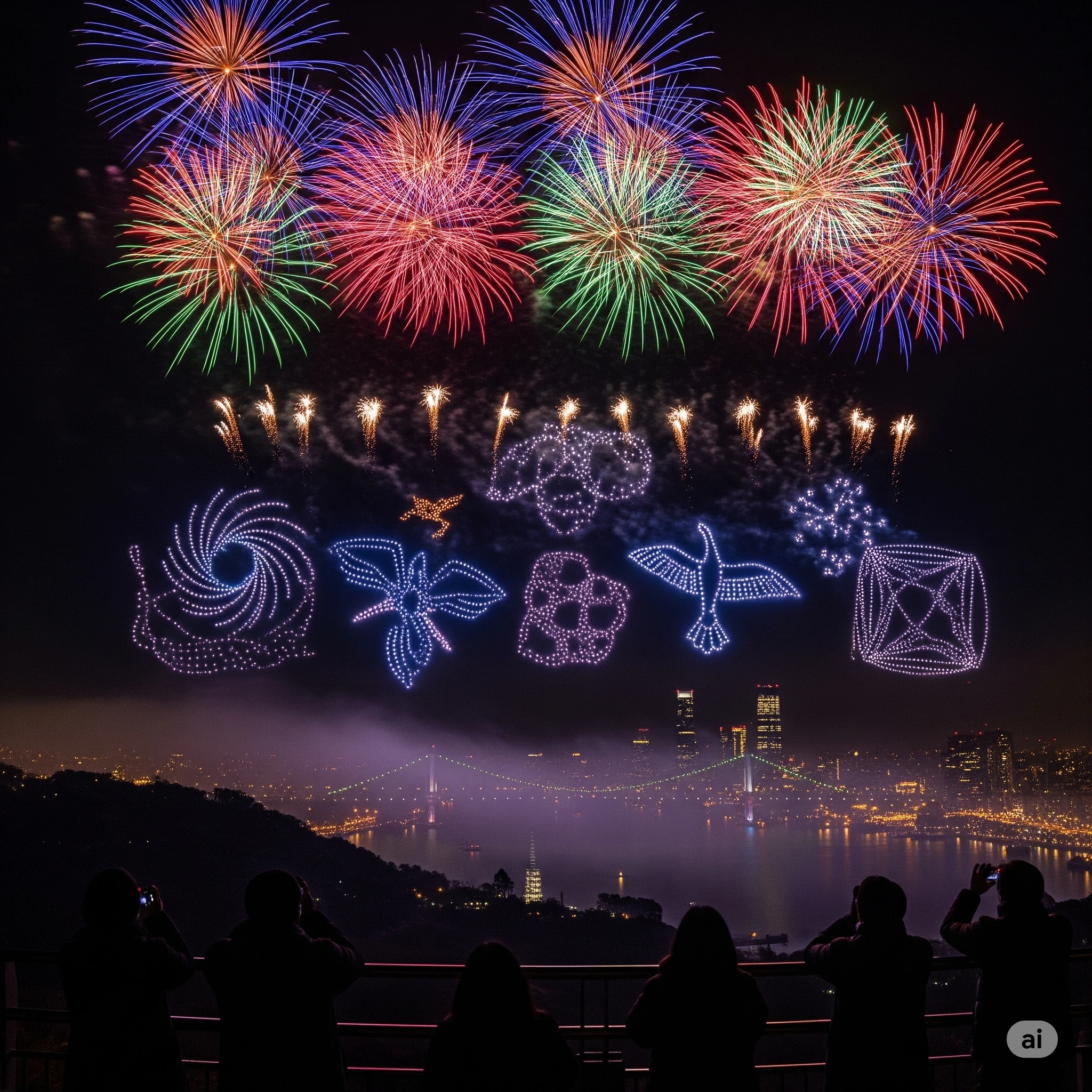 Fuochi d’artificio e droni: il cielo di agosto si accende di spettacolo