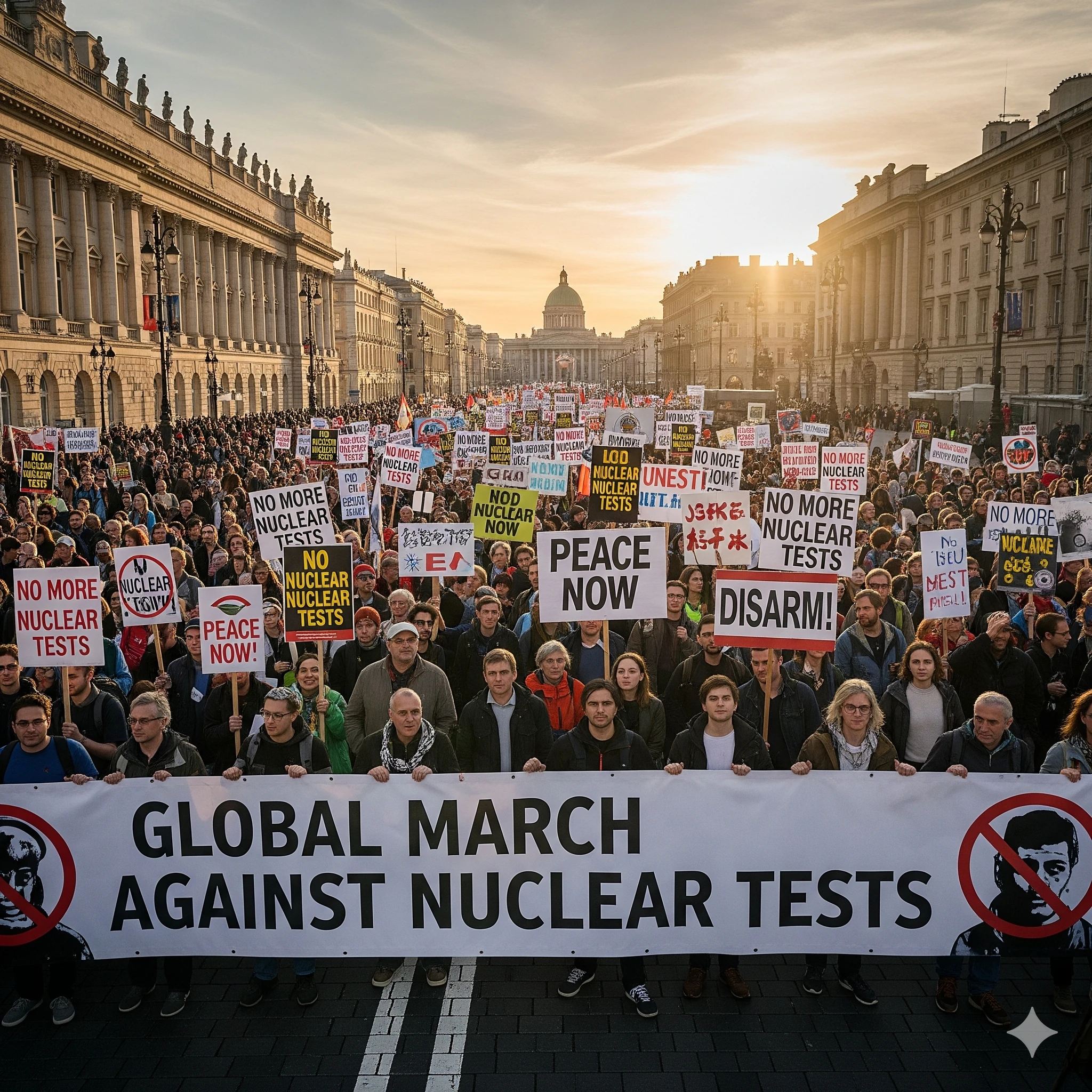 Oggi, 29 agosto 2025: la Global March contro i test nucleari scuote il mondo
